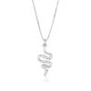 Ladies' Snake Shaped Pendant Necklace, Embellished with Synthetic Zircon, Gothic Snake Shaped Collarbone Chain, Avant-garde Daily Jewelry, Gift Giving