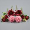 Künstlicher Chrysanthemen-Kugelblumen-Strauß Gemischte Kunstseiden-Hortensienblumen mit Chrysanthemen-Pfingstrosen für Brautstrauß Hochzeitsfeier Floristik