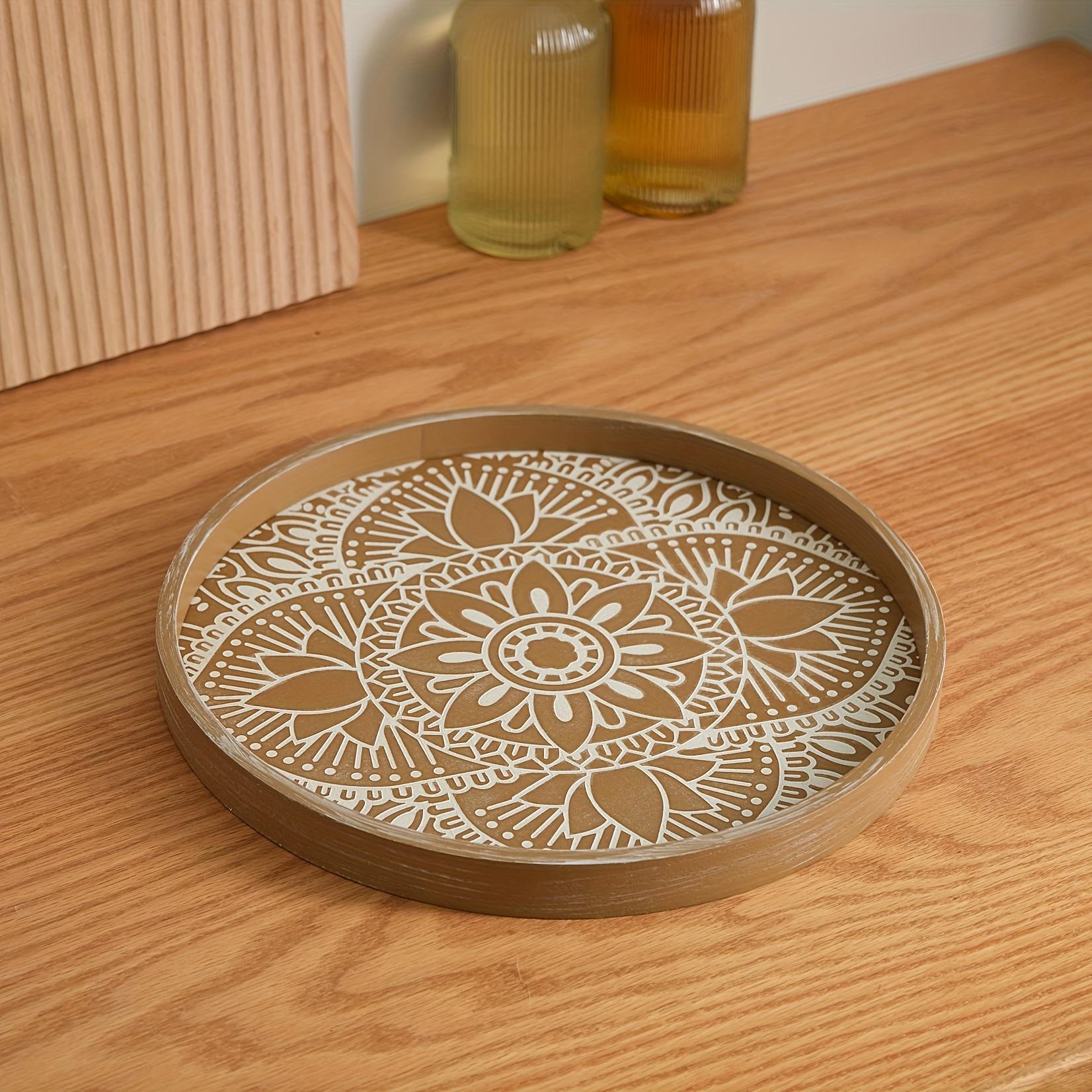 

1PC Wooden Door Entrance Key Storage Tray Hotel Aromatherapy Decorative Tray коричневий