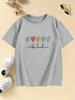 Be Kind Love Heart Colorful T Shirts Short Sleeve Kids Children's T-shirt Boys Girls Summer Spring Casual Top Tee Shirt