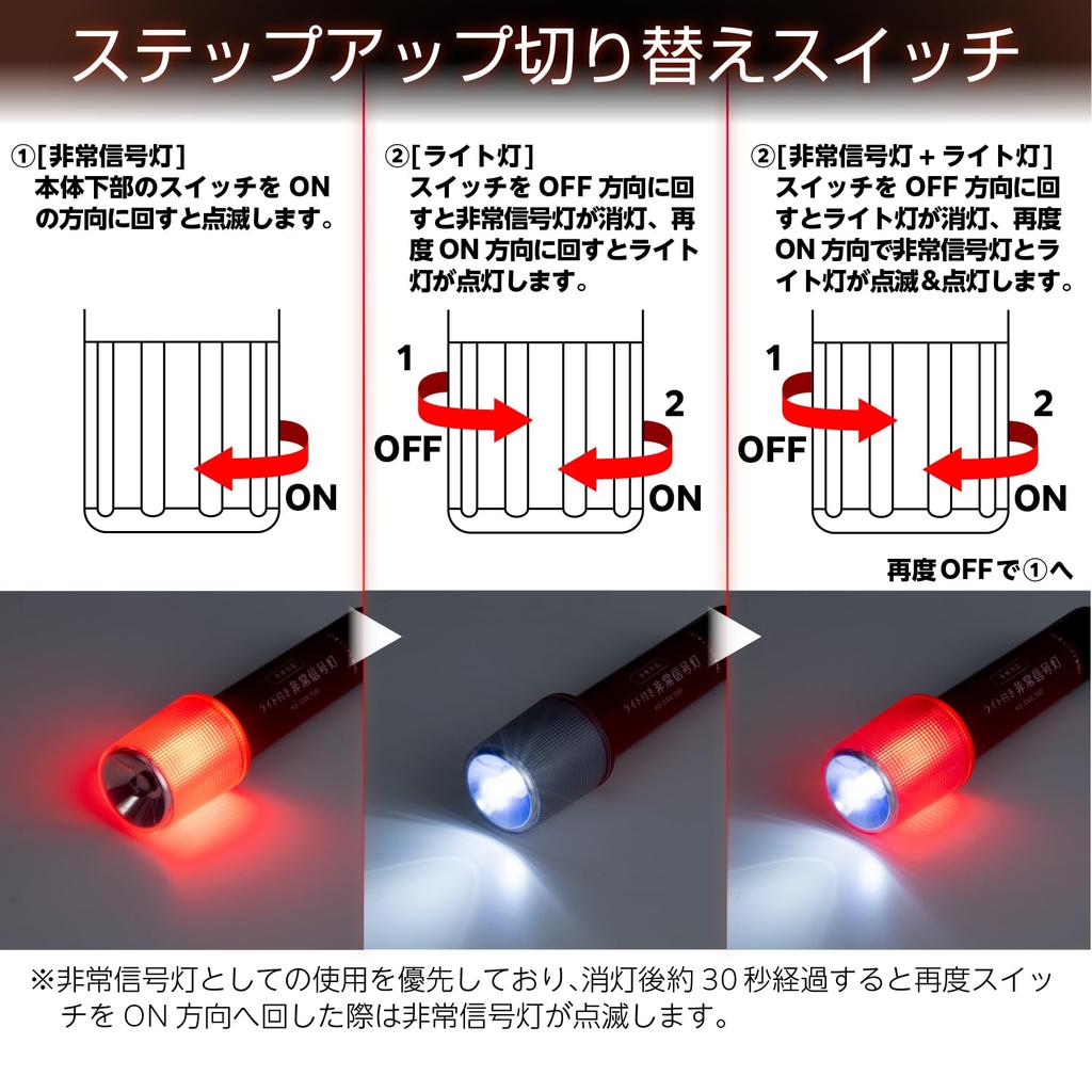 SEIWA Emergency Signal Light with Vehicle Inspection Compliant with Ministry of Transport and Tourism Safety LED Flare Vehicle Simultaneous Use as