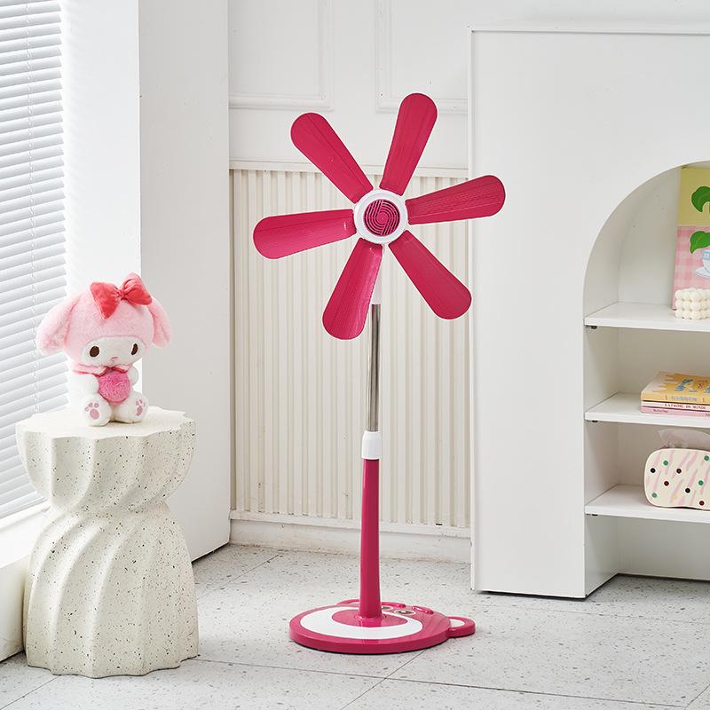 Compact Silent Cartoon Floor Fan for Dorms & Offices