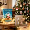 2D Sea Glass Ornament Set Christmas Advent Calendar 2026, 24 Days Acrylic Tree Bear Elk Holiday Party DIY Accessories Snowman Ornaments Countdown for