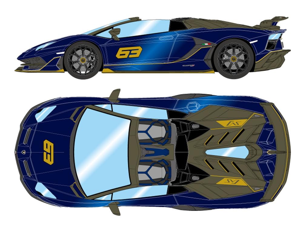 

Макияж EIDOLON Масштаб Aventador SVJ 63 Roadster 2019 Синий Эмера Готовая модель EML030J 1/18