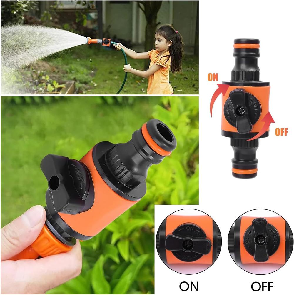 1PC/2PCS Garden Hose Pipe Tap Shut Off Valve Fitting Connector Pipe Coupler Stop Water Connection Repair Joint Irrigation System