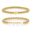 Fashion Mama Mother'S Day Gift Bracelet Letter Love Gold Beads Double Stacked Bracelet Br-1691