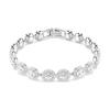 O Brățară Angelic Culoare Solidă Cristal Imitatie Strălucitor Încrustat Placată cu Rodiu Femei bracelet Alb 5682279