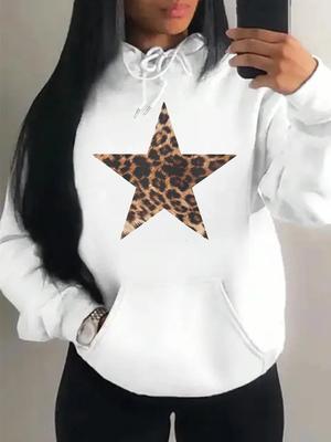 Top Estampado Plus Size Masculino e Feminino, Casual Solto, Macio, Confortável e Respirável, Moletom com Capuz Solto para Esportes ao Ar Livre