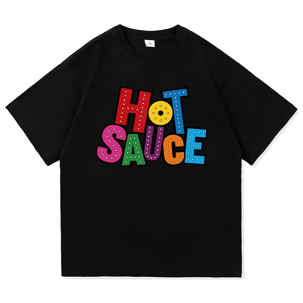 T-shirt Hot Sauce BabyMonster 2025 Nuova Canzone Moda Retro UominiDonne Abbigliamento Vintage Harajuku Alta Qualità Top Magliette in Cotone