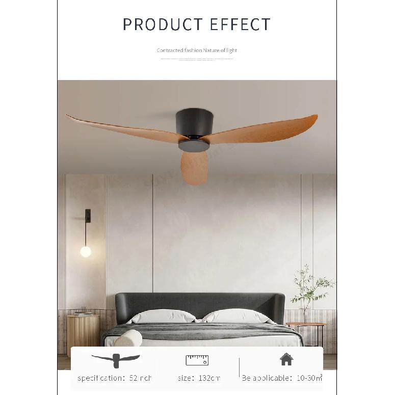 SOVE Moderner Schwarz Weiß Niedriger DC-Motor 30W Deckenventilator Mit Fernbedienung Einfacher Deckenventilator Ohne Licht Heimventilator 220V