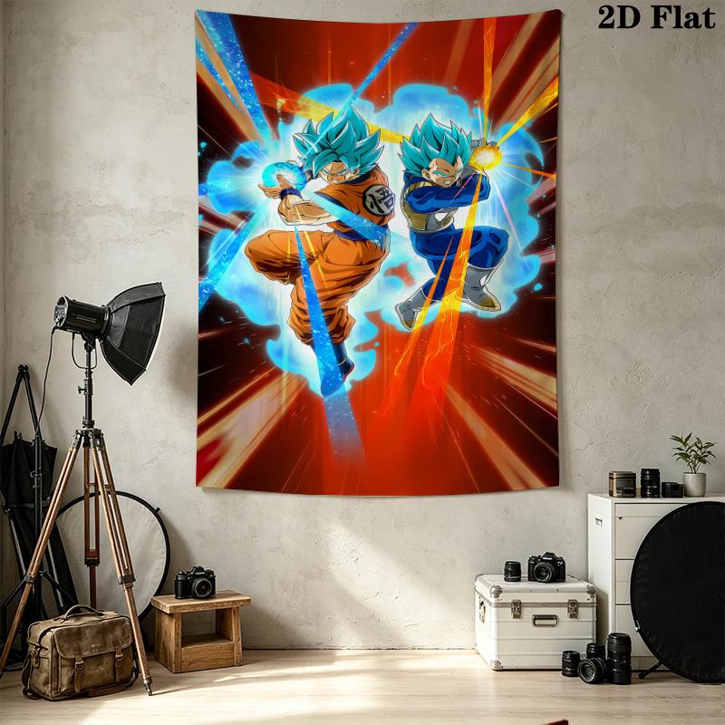 Dragon Ball Super Wandteppich Ästhetischer Wandbehang Bedruckter Stoffdecke Dekorative Wandteppiche Für Schlafzimmer Wohnzimmer Heimdekoration