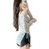 Korean Style Bow Bikini Cover-Up Set for Women – Sun Protection Swimwear