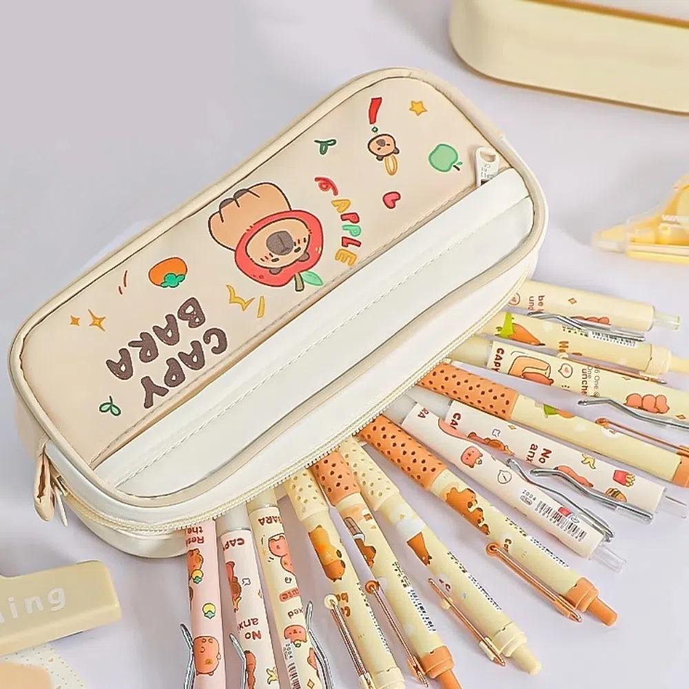 

Pencil Case Large Capybara Pen Bag Desktop Storage Cartoon Pencil Bag School StyleA