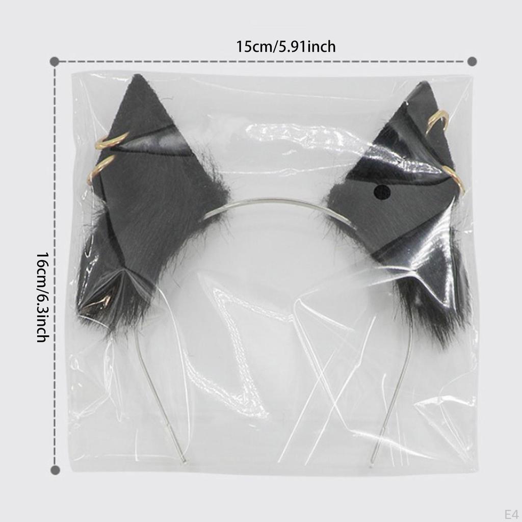 Animal Ear Band Doll Costume Decoration Handmade Hair Hoop Plush Toy for Party Role