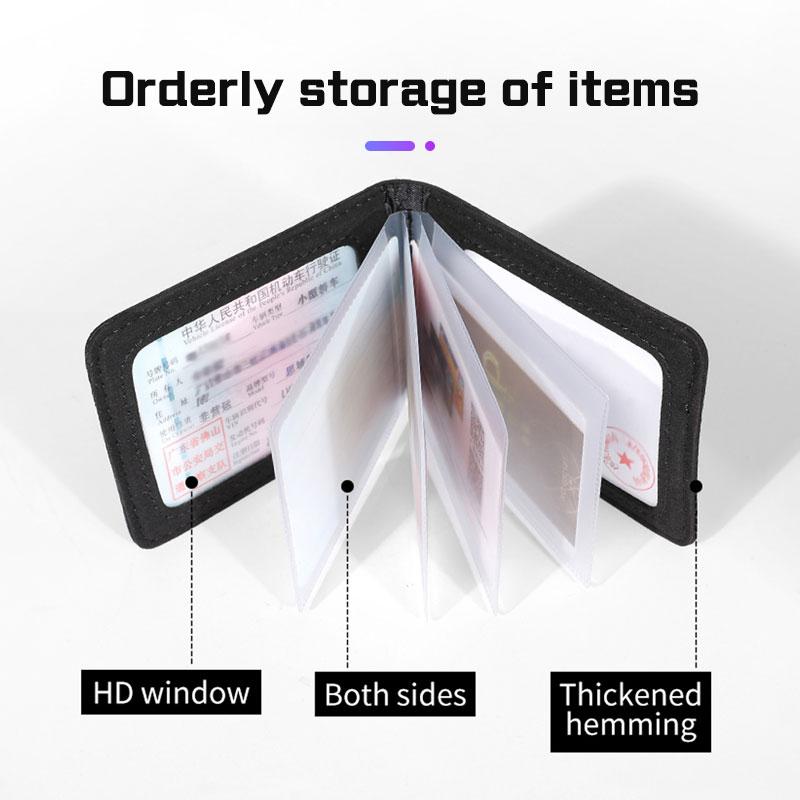 Minimalist Suede Car Driver License Bag For BYD Song Plus Yuan Pro Tang EV F0 F3 Seal U Car Driving ID Card Purse Wallet Holder Njbwy33