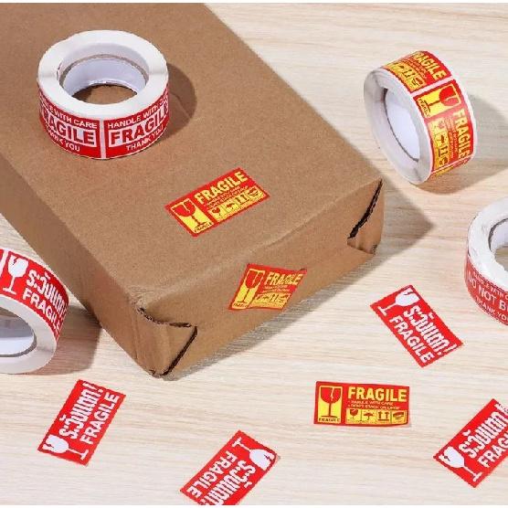 250Pcs Fragile Warning Sticker Roll Handle With Care Keep Shipping Express Label Useful Tag