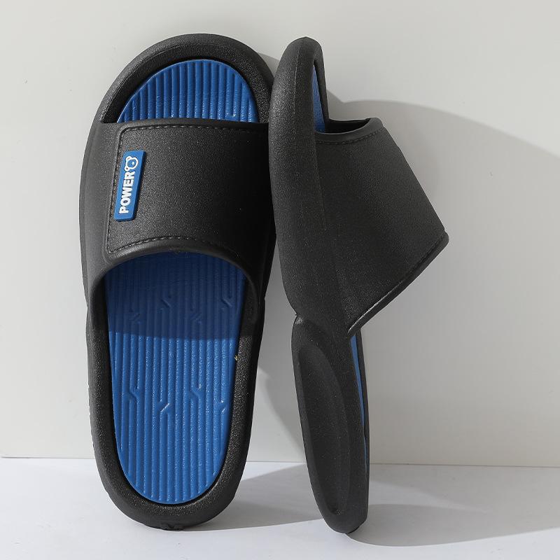 

Босоніжки на товстій підошві для жінок, антиковзання для дому, м’яка підошва для пар, великі тапочки для чоловіків 44-45 темно-синього кольору