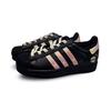 Adidas Originals Superstar 2 Coverage Abrasion Resistant Low top Skateboard Shoes Women's Yellow Pink JI0079(team1386-)