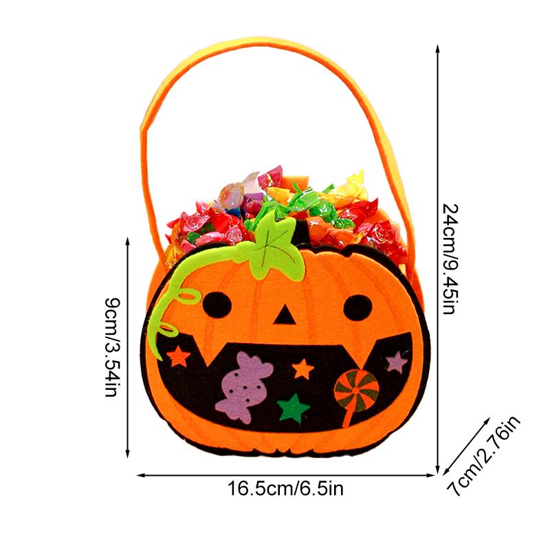 

1 шт. портативная нетканая тканевая ручка для украшения Хэллоуина 3D тыква конфетный мешок Trick Or Treat милый