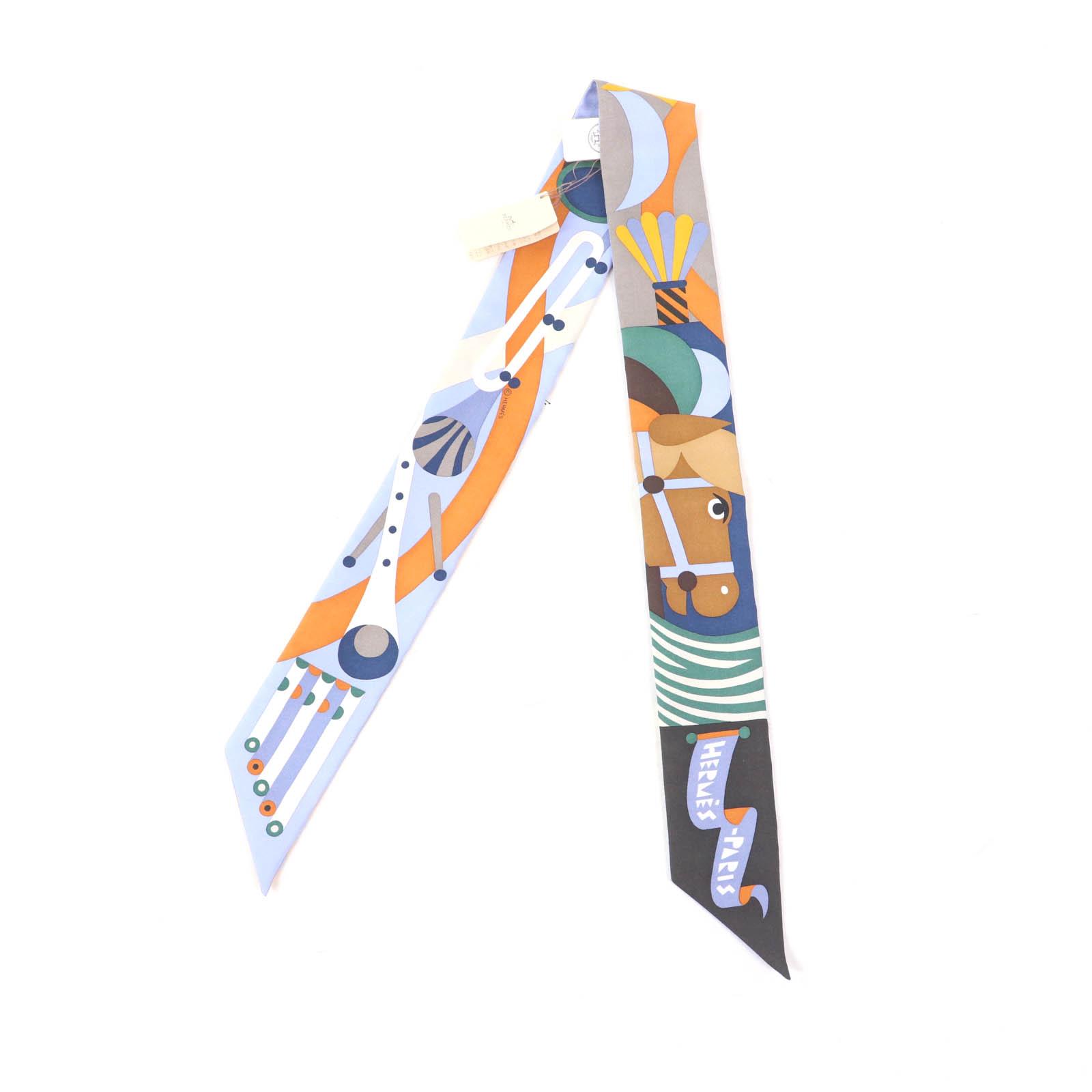 HERMES scarf PARADE EN FANFARE silk Women Used