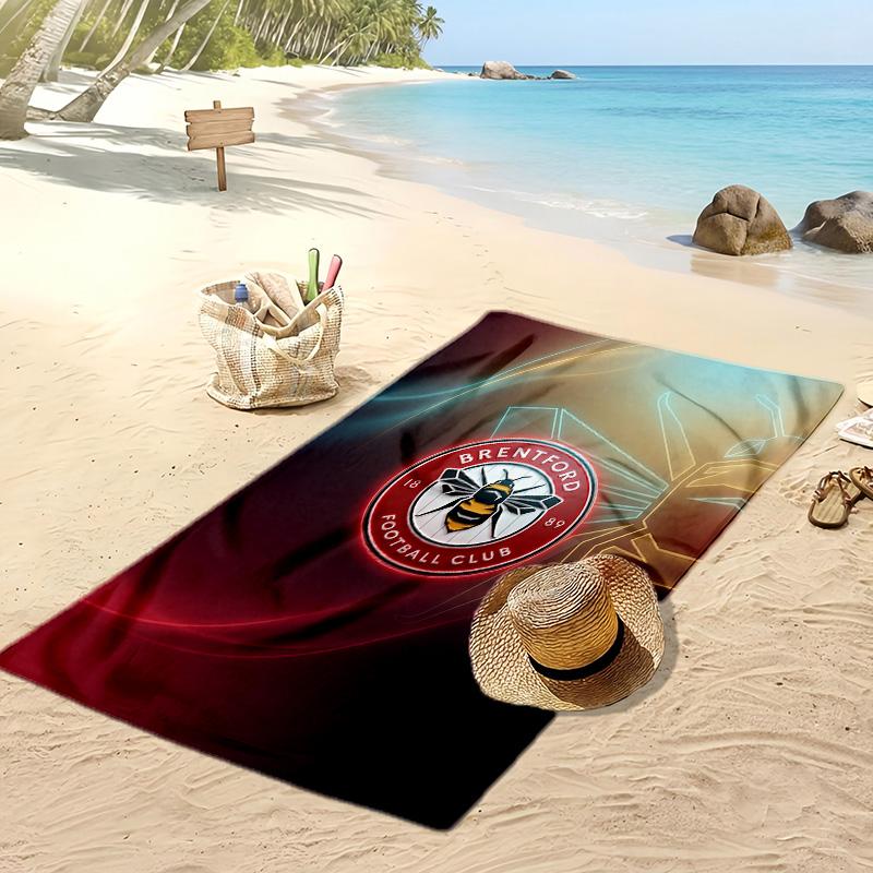 Toalla de Playa con Estampado de Fútbol del Brentford, Toalla Grande Suave de Secado Rápido para Playa, Camping, Natación