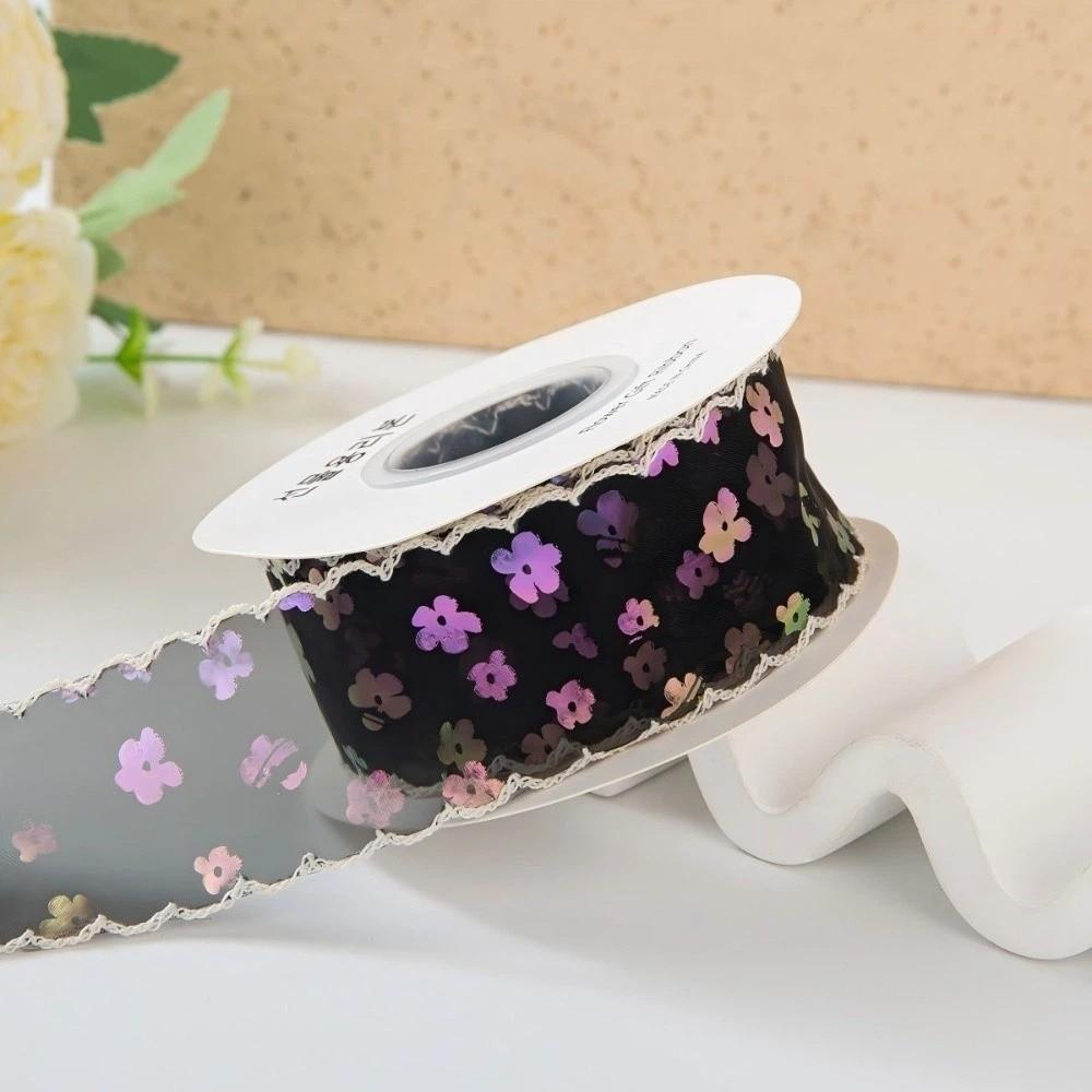 Sequin Snow Gauze Fabric Ribbons Stripe Pattern DIY Ribbons New Satin Ribbons  Gift Wrapping