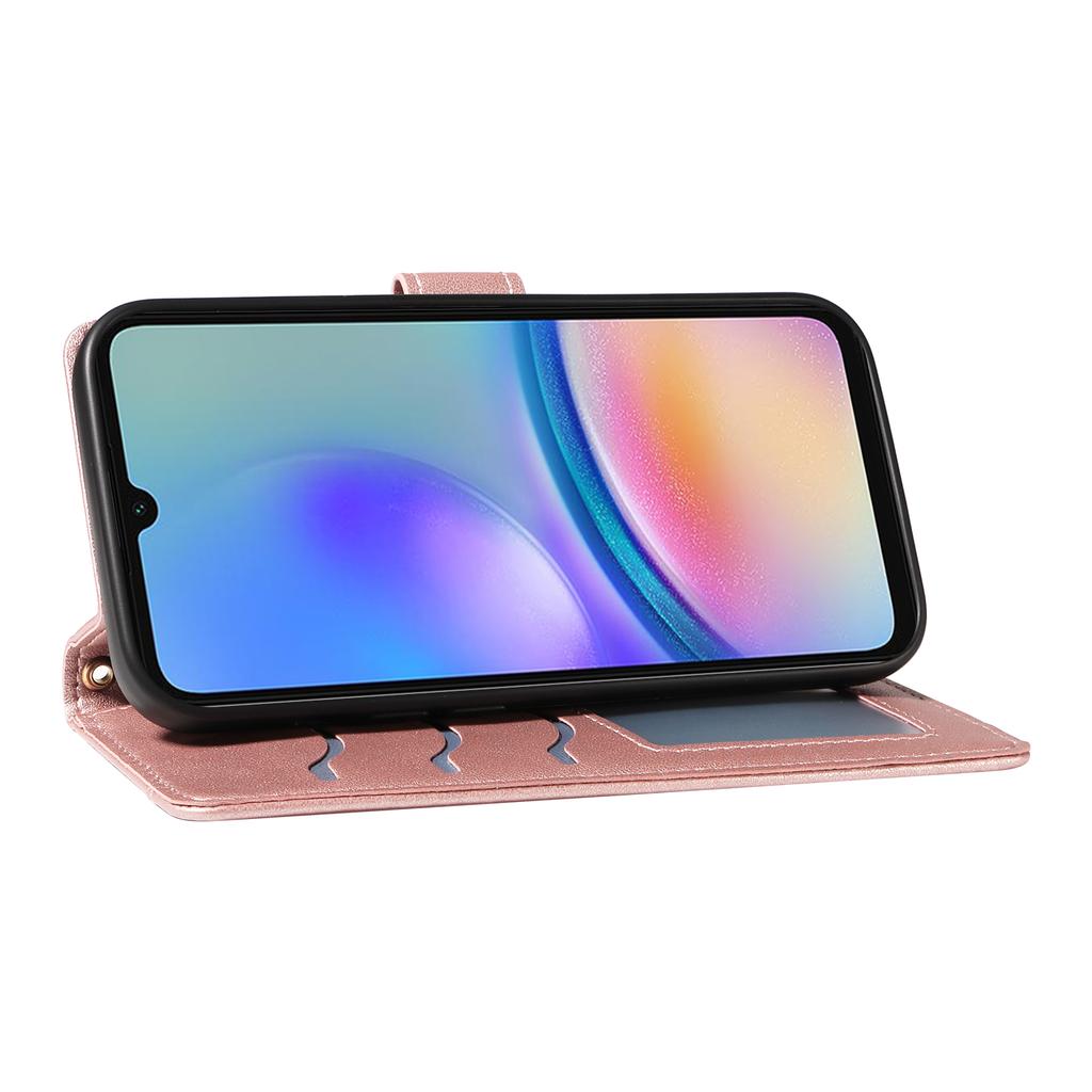 For Samsung Galaxy A05s 4G Case Wallet Rhombus Leather Phone Cover with Shoulder Strap,Wrist Strap