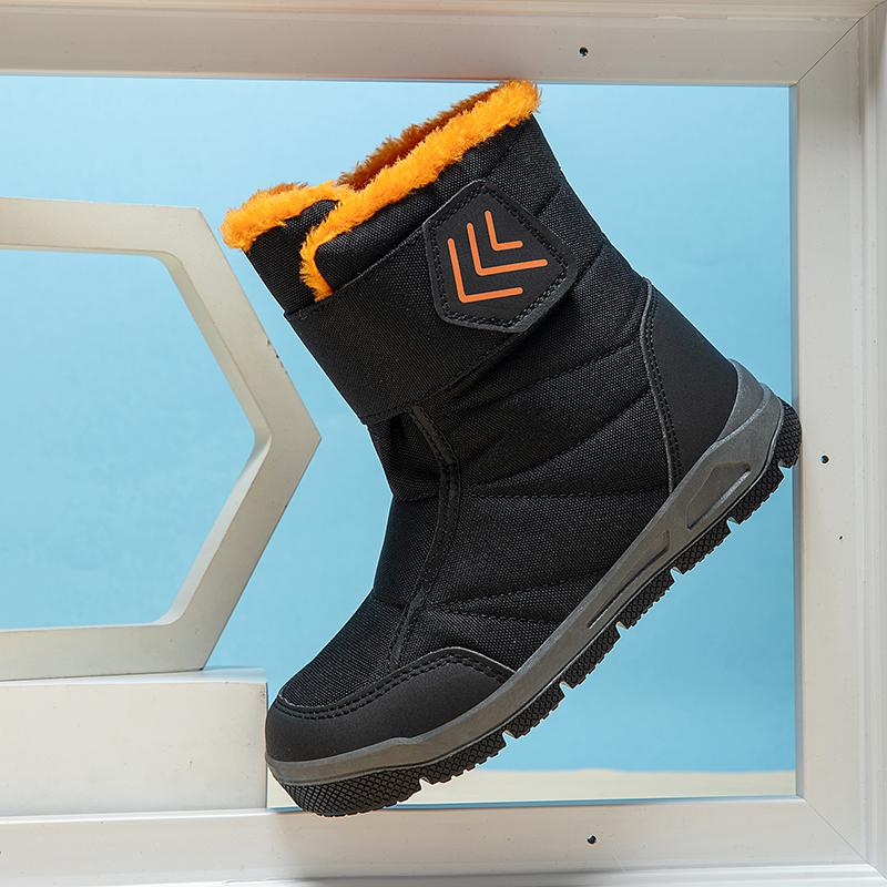 Winter Children's Snow Boots Waterproof Cotton Shoes Thick Warm Non-slip Boots In The Tube Casual Kids High-top Boots