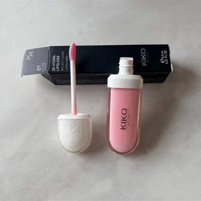 Italian Kiko 3D Mirror Lip Glaze Waterproof Long-lasting, Smudge-free, Soft Bean Paste 1 Pcs 03 01-Pink