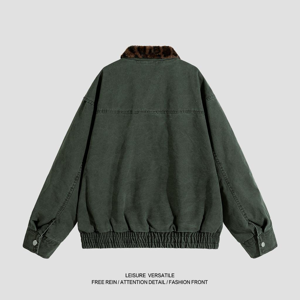Pure Cotton Jacket for Men's New Jacket American-style Washing and Old Lapel Men's Spring and Autumn Clothing