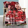 Manchester Personalized Text Blanket Gift Customizable Blanket Soft Warm Cozy Versatile for Bed Office Chair Office Chair Four Seasons Universal