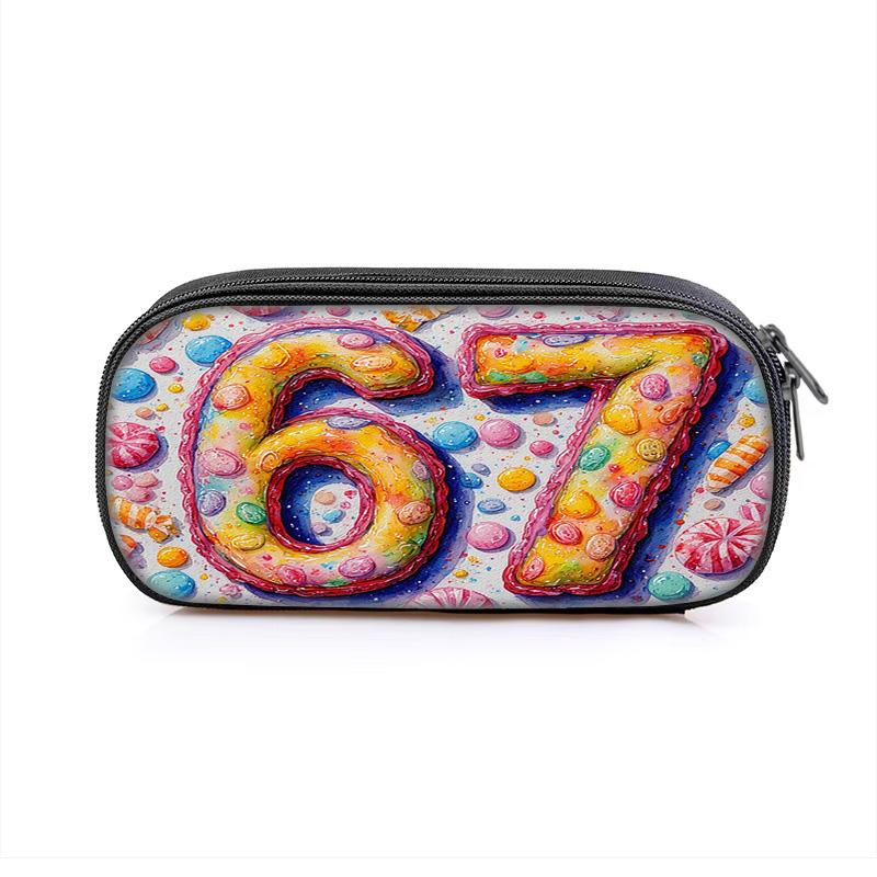 67 Letter Storage Pencil Case with Cartoon Print Large Capacity and High Appearance the Best School Companion for Students