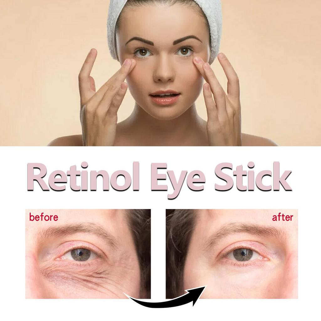 EELHOE Stick Crema Contorno Occhi Retinolo Formula delicata idrata e umetta la zona perioculare, crema viso nutriente e rigenerante per gli occhi.