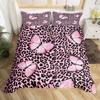 Purple Leopard Print Duvet Cover Color Bedding Set Three-Piece 3D Digital Printing Kit