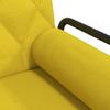 Sofa Bed with Armrests Light Yellow Fabric