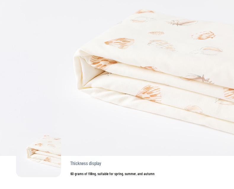 Newborn Pure Cotton Swaddle Blanket - 60g Lightweight Baby Quilt for Spring & Autumn