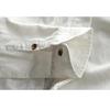Japan Style Mens Linen Cotton Shirt Harajuku Stand Collar Long Sleeve Slim Fit Solid Color Male Casual Breathable Classical Tops