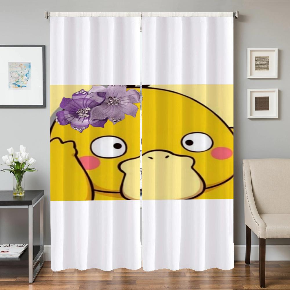 Dom Wnętrze Kuchnia Zasłony do Salonu 2 Części Zaciemniające Zasłony Drzwiowe P-psyduck Przegroda Dekoracja Sypialni