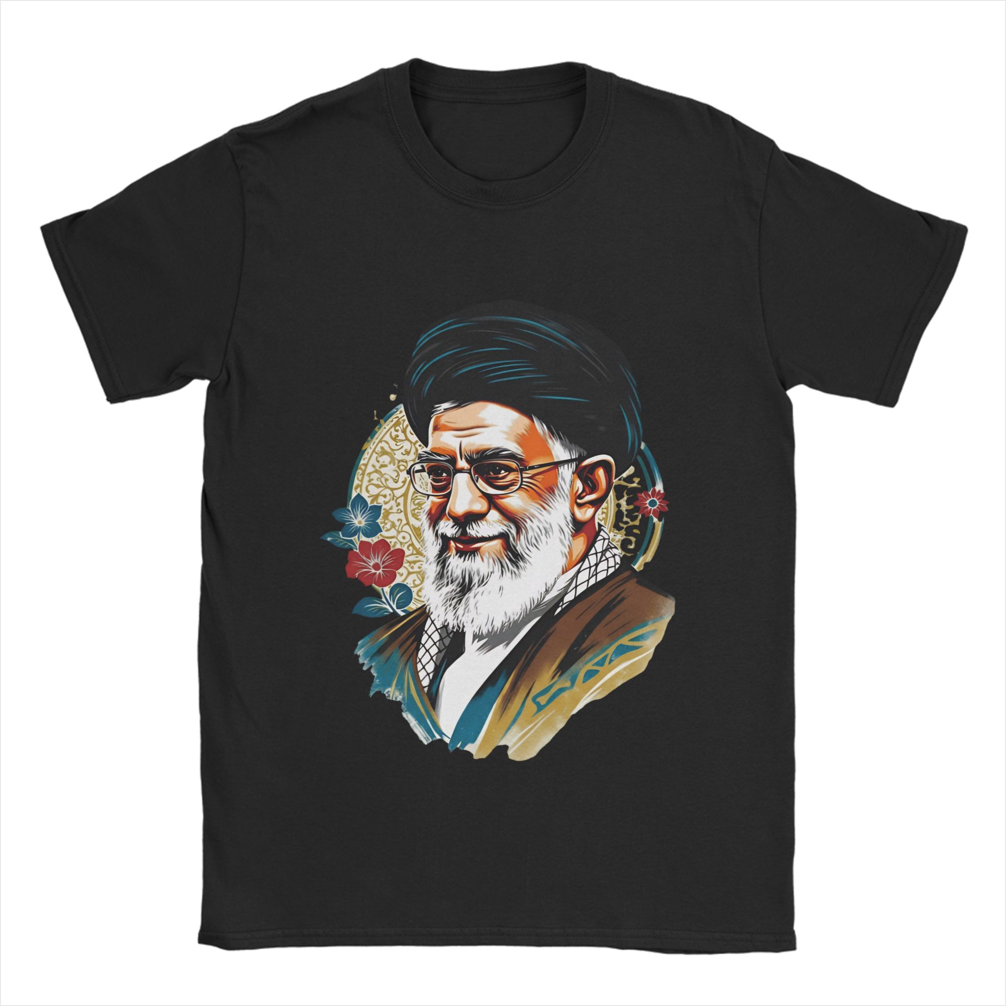 

Ali Khamenei T-Shirt for Men Casual Cotton Tees Round Neck Short Sleeve T Shirts Birthday Gift Clothing - Men s Summer Cott... S разноцветный