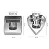 Stainless Steel Heart-Shaped Cake Mold with Push Plate - Mousse, Taro, Rice Ball & Sushi Tool
