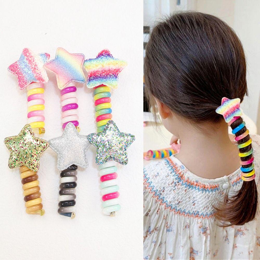 

Candy Color Ponytail Holder DIY Hair Bundle Cute Straight Hair Tie Girls