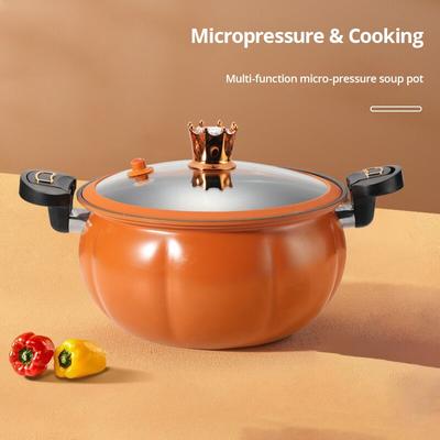 8L 5L Orange Pumpkin Micro Pressure Pot New Home Type Soup Pot Multifunctional Non Stick Pot Gas Stove Universal Soup Pot