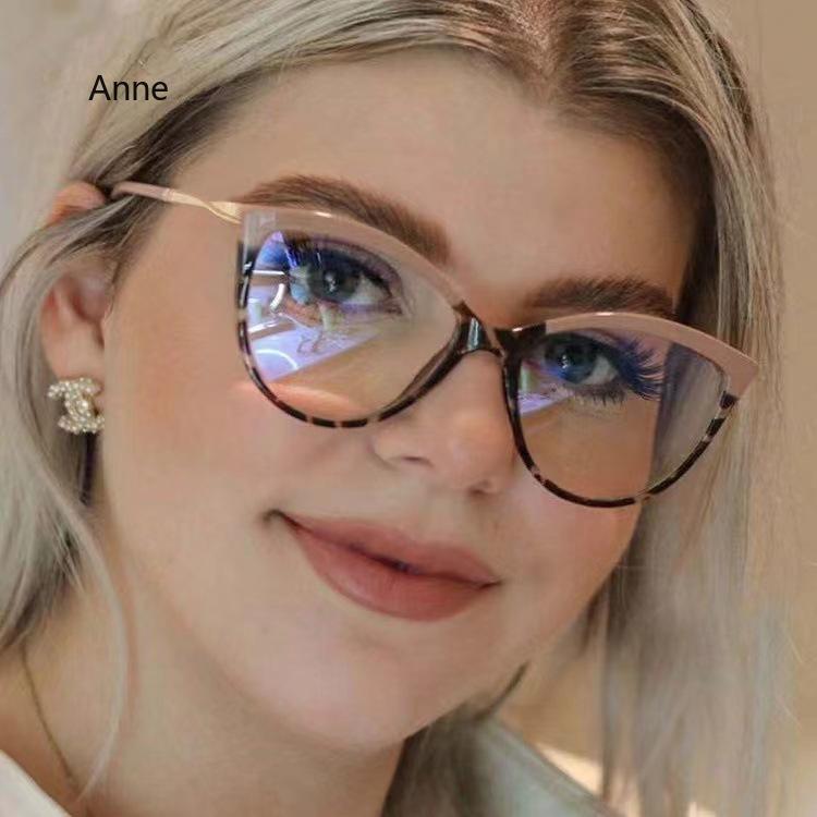 TR90 Anti Blue Light Blocking Glasses Frame Women Luxury Designer Retro Eyeglasses Ladies Optical Frame  Trend gafas