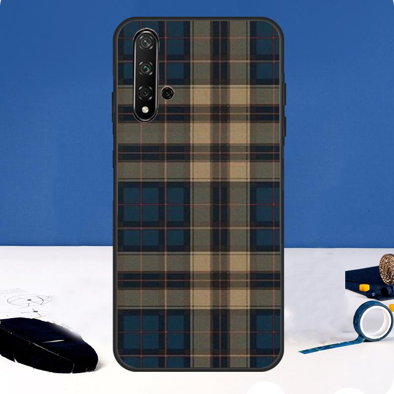 Scottish Plaid Warm Plaid Case For Huawei Nova Y90 Y91 Y60 Y61 Y70 10 9 SE 11 Pro 5T 11i 8i 3i P20 P40 P30 Lite Cover