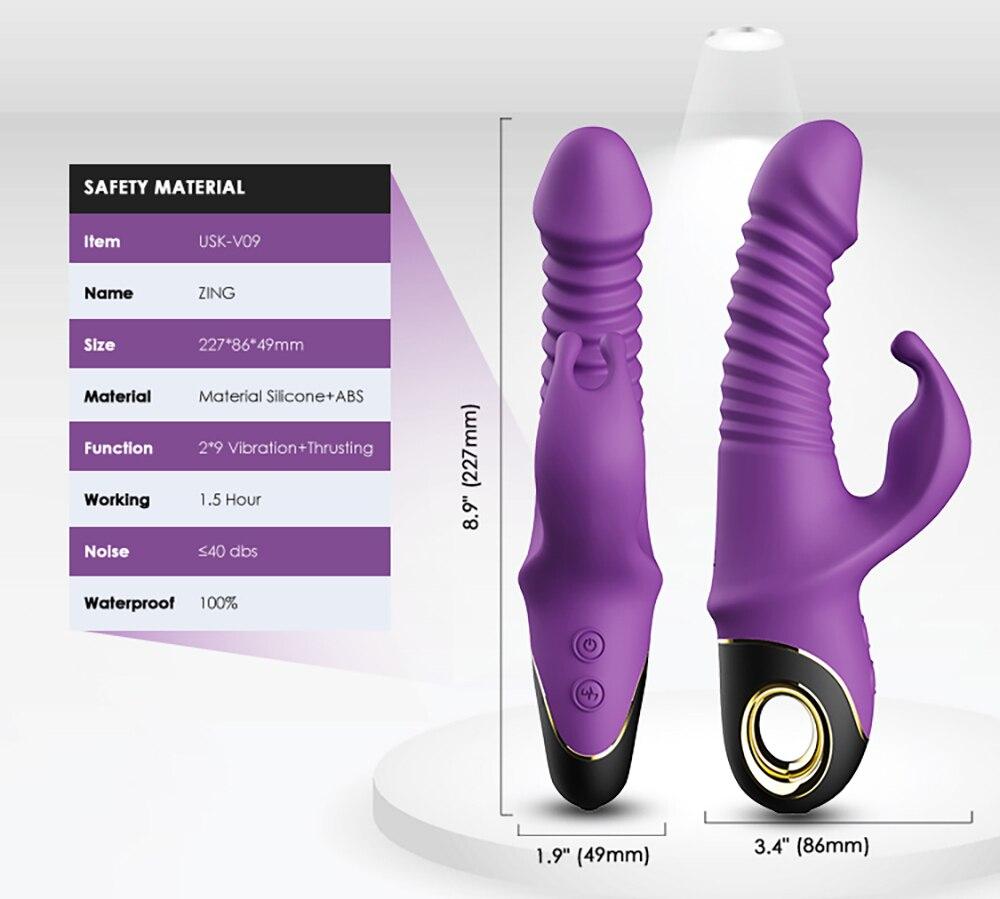 9 Vibrator Schubdildo Frauen Automatische Teleskop Rotation G-punkt Klitoris Stimulator Weibliche Masturbation Sex Spielzeug für Frau