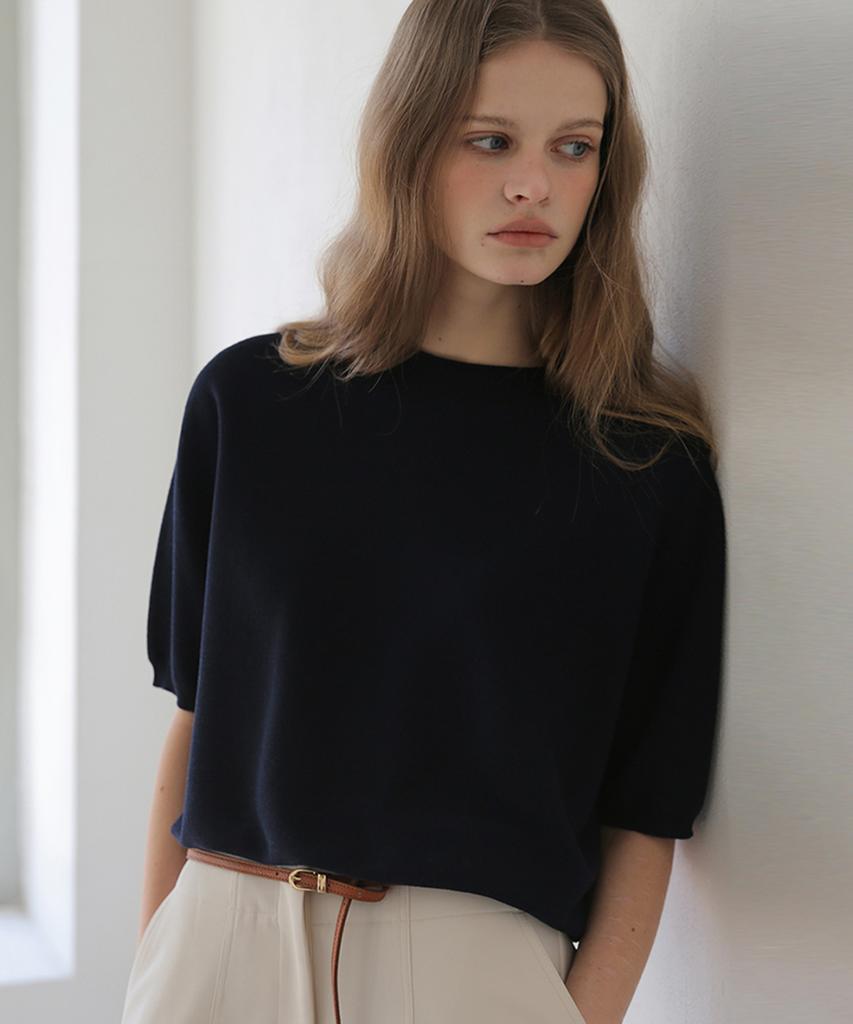 Beleunepeu Whole Garment Rolled Round Knit (4 Colors)