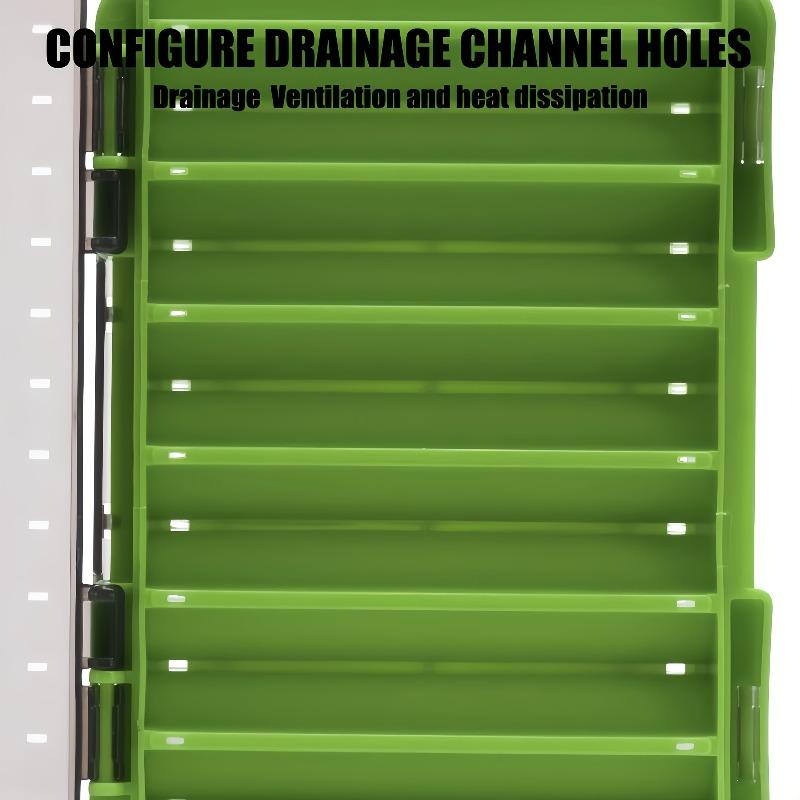 1PC Double Sided Fishing Tackle Case - Waterproof and Durable, Ideal Storage Tool for Baits, Hooks and Accessories