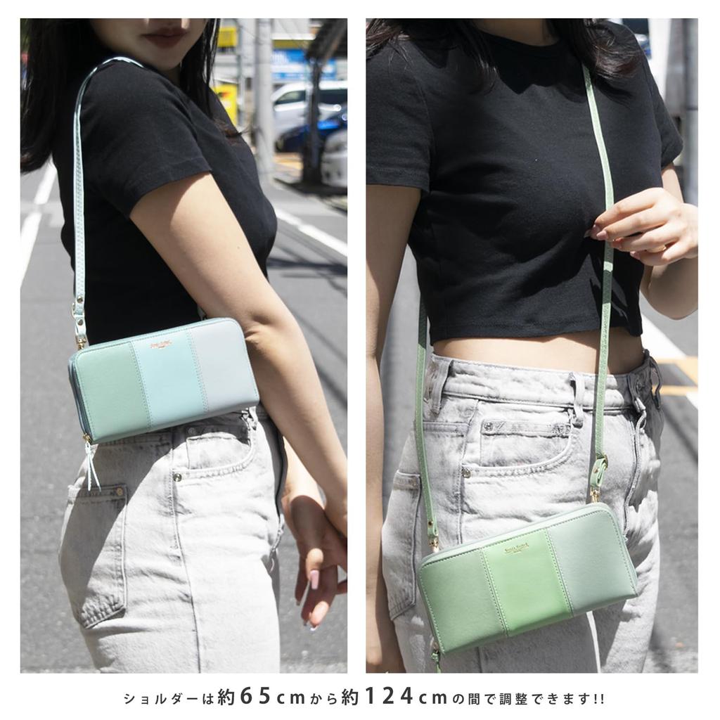Long Large Brand Vertical Card Round Synthetic Comes with Dedicated Box Emerald Green Shoulder [Linle] Women's Wallet, Capacity, Name, Slots, Zipper,