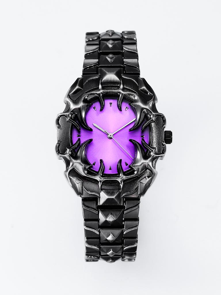 DENVOSI New Y2K Gothic Claw Shaped Quartz Watch with Detachable and Replaced Dial Fashionable Street Accessory