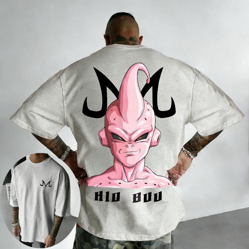 Dragon Ball Z Kid Buu TShirt Harajuku Anime Graphic Print Pure Cotton Crew Neck Fashion Streetwear Tops For Men Women